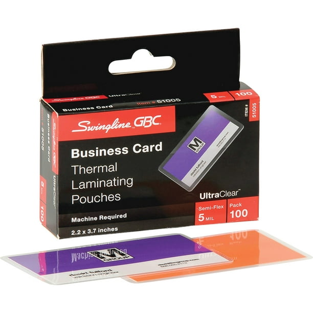 100 Business Card Laminating Pouches 2-1/4 x 3-3/4 7 Mil Fast USA Shipping